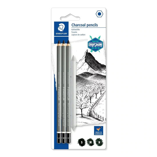 STAEDTLER 100C SBK4 CHARCOL PENCILS