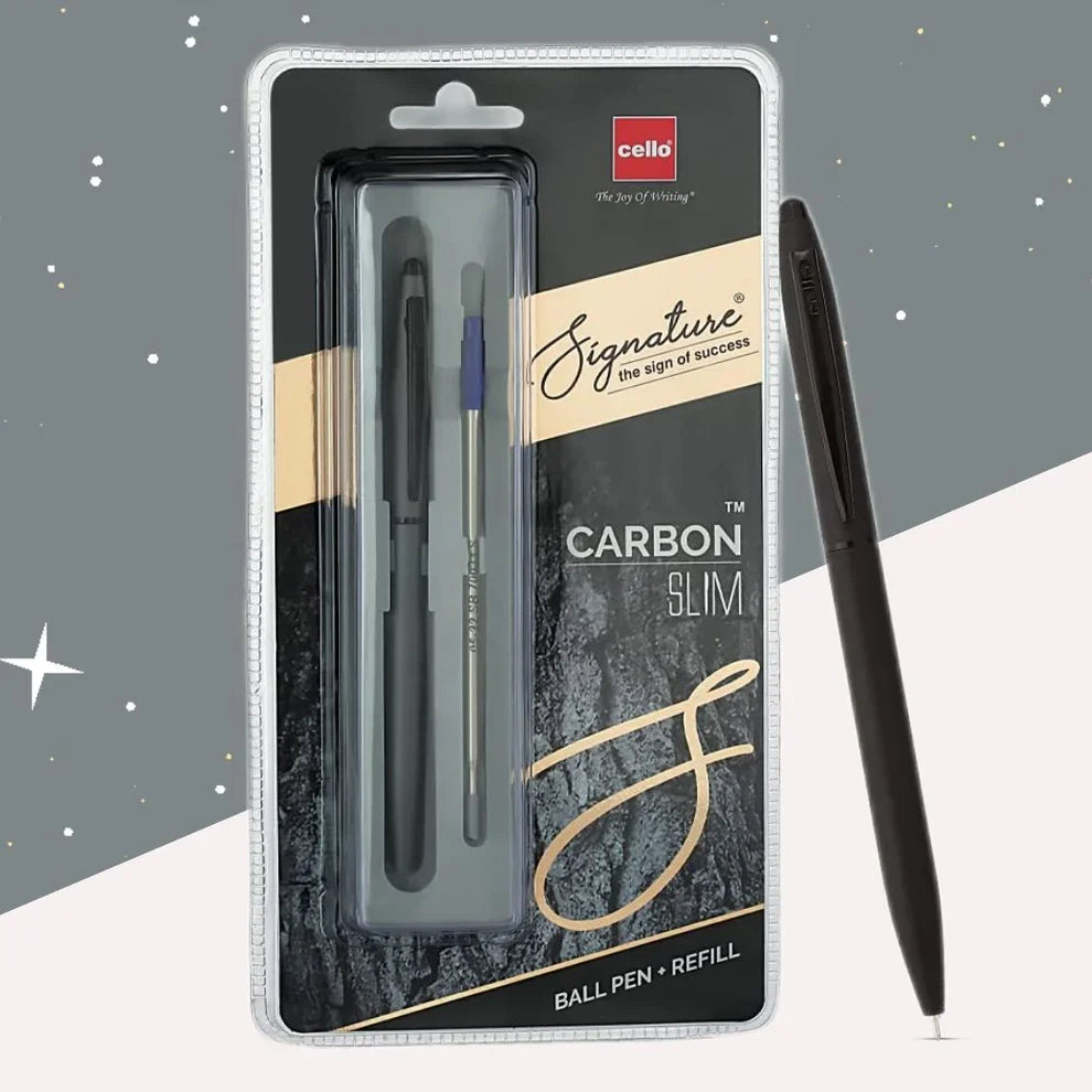 CELLO SIGNATURE CARBON SLIM BALL PEN
