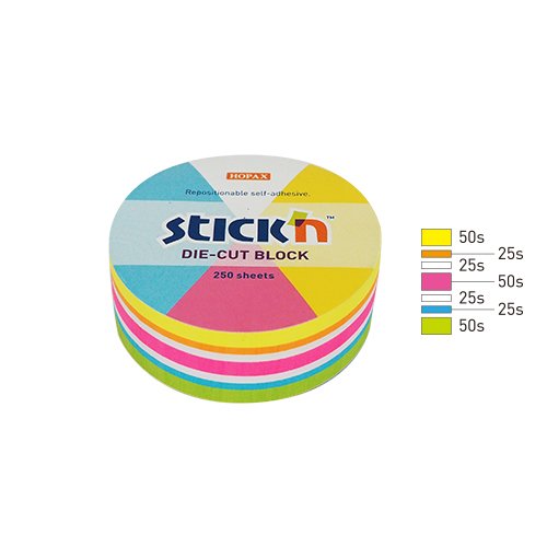 HOPAX 21830 STICK'N DIE-CUT BLOCK CIRCLE CUBE