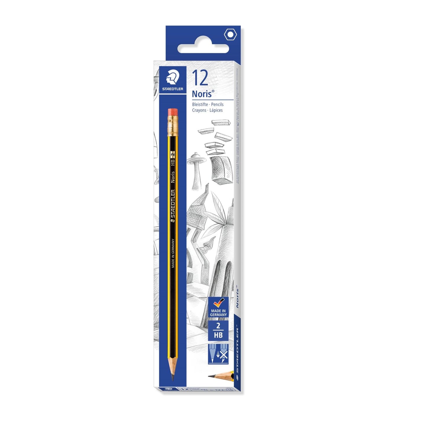 STAEDTLER 122 HB NORIS PENCIL - PACK 12