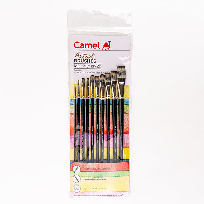 CAMLIN BRUSH FLAT (SR 70,71,72) 10PCS