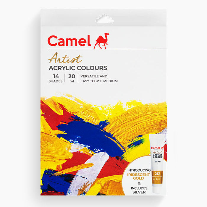 CAMLIN ARTIST ACRYLIC COLORS 20ML 14 COLOUR