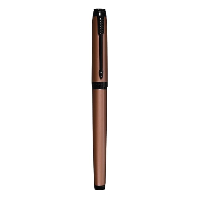 PARKER AMBIENT ROSE GOLD BLACK METAL TRIM ROLLER BALL PEN