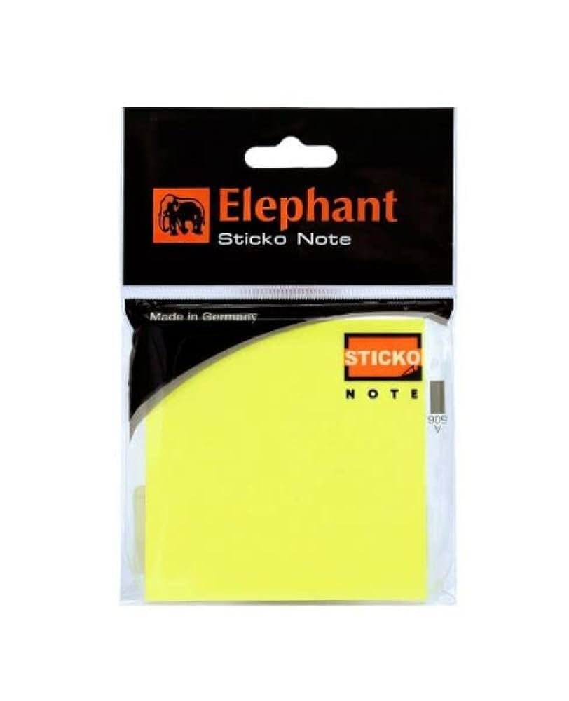 ELEPHANT 106973 3*3 STICKY NOTES N.YELLOW