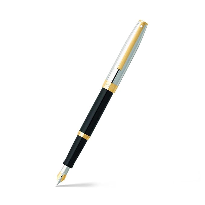 SHEAFFER 9475 BLACK CHROME TRIM MEDIUM FOUNTAIN PEN