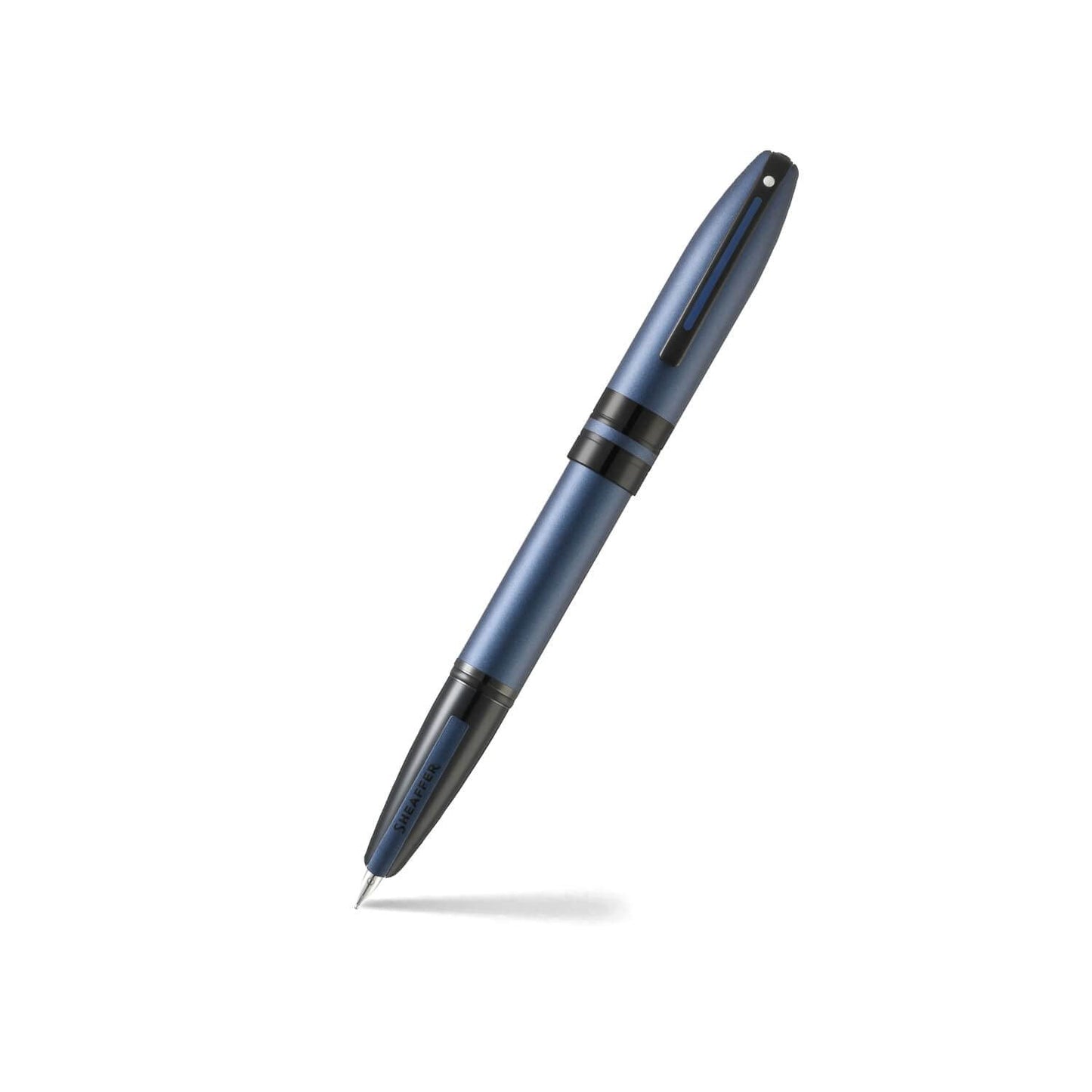 SHEAFFER 9110 ICON MATT BLUE&BLACK FOUNTAIN PEN+INK BOTTEL