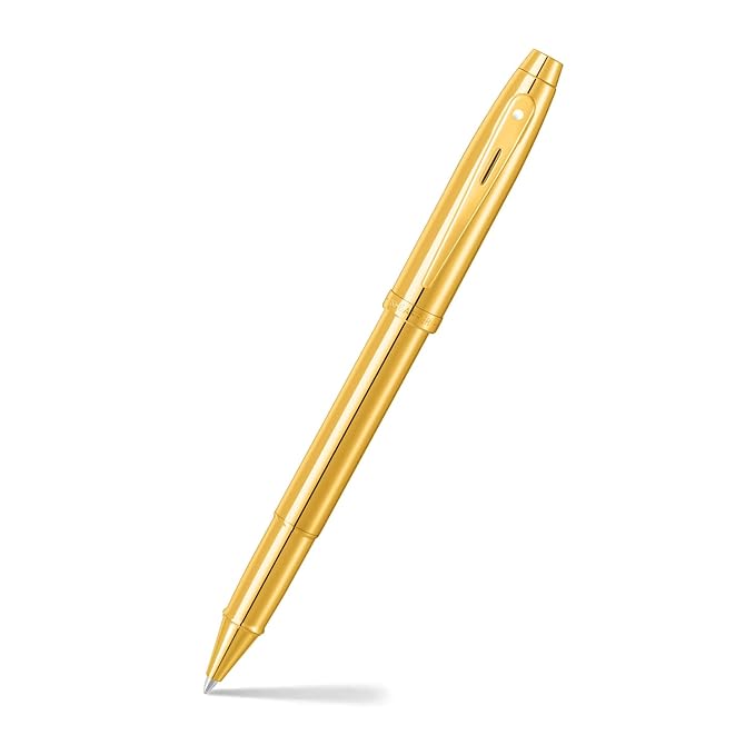 SHEAFFER 9372 PVD GOLD WITH PVD GOLD TRIM ROLLER BALL PEN
