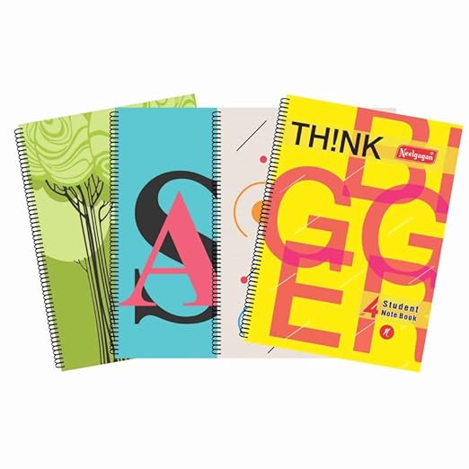 NEELGAGAN STUDENT SPIRAL PLAIN NOTEBOOK 300 PG