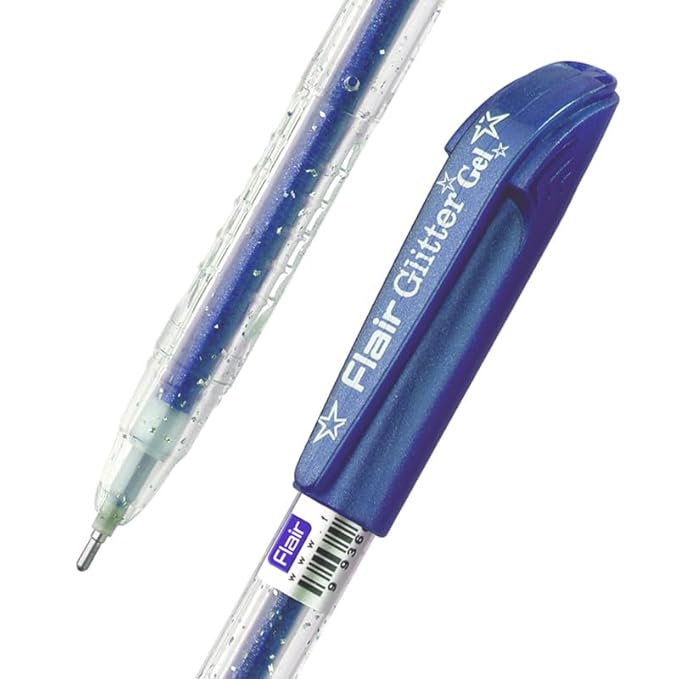 FLAIR GLITTER GEL PEN BLUE