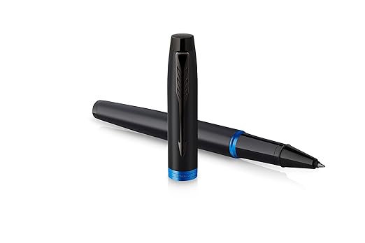 PARKER IM MARINE BLUE BLACK TRIM ROLLER BALL PEN