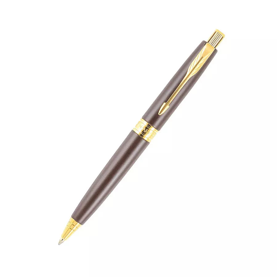 PARKER ASTER MATTE BROWN GOLD TRIM ROLLER BALL PEN