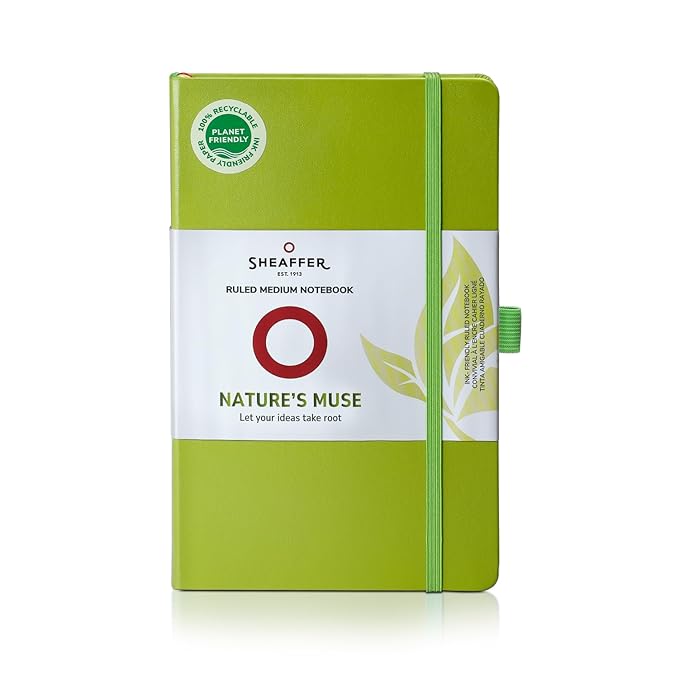 SHEAFFER 36607 NATURE'S MUSE A5 NOTE BOOK LIGHT GREEN