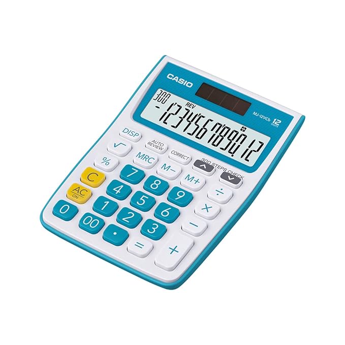 CASIO MJ 12VCB BLACK CALCULATOR