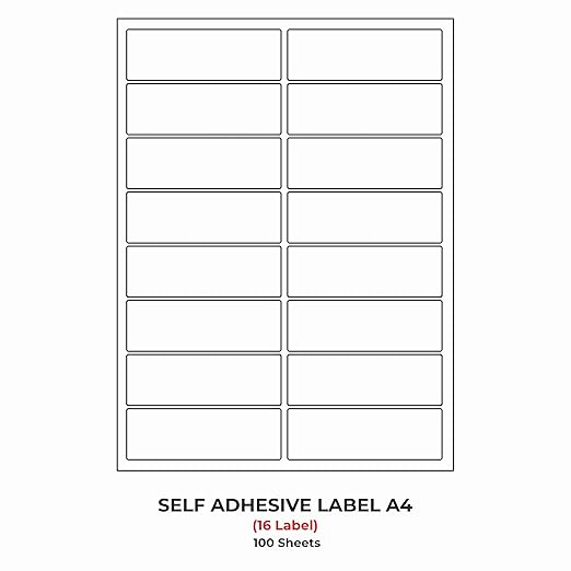 NEELGAGAN BUSINESS LABEL A4 WHITE ST 16