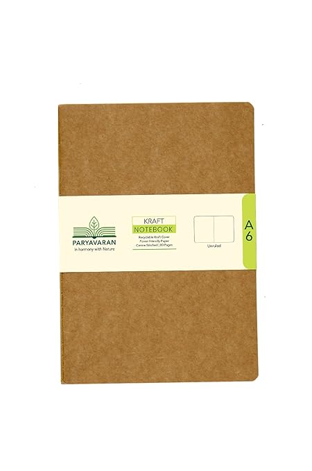 SCH KNB1P A6 KRAFT PLAIN NOTEBOOK 60