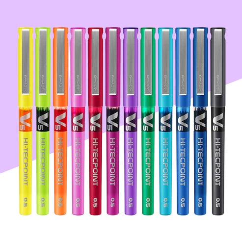 PILOT 1102 HI-TECPOINT V5 ASSORTED PEN PACK OF 12PCS