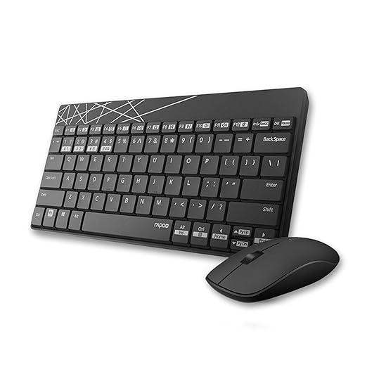 RAPOO 8000M MULTI MODE WIRELESS KEYBOARD+MOUSE BLACK