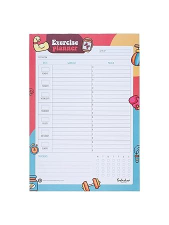 SCHOLAR EPL4 A4 EXERCISE PLANNER 50SHEET