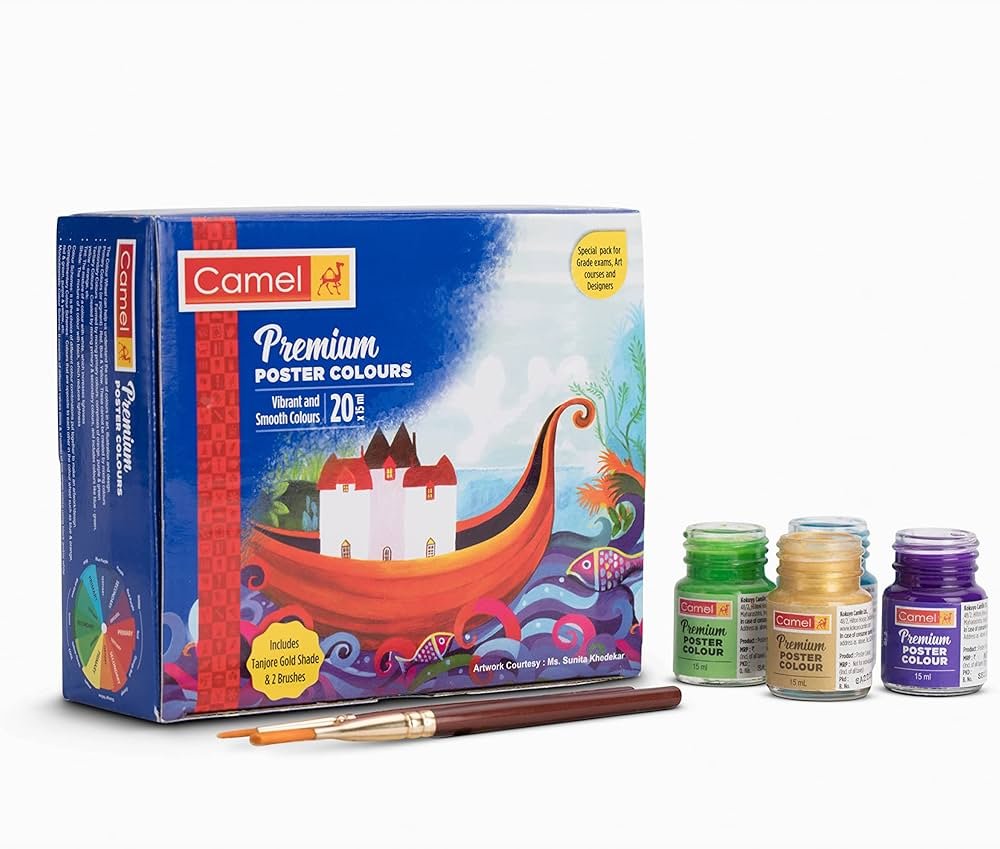 CAMEL PREMIUM POSTER COLOUR 20 SHADES