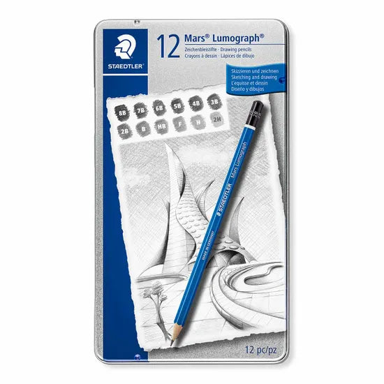 STAEDTLER 100 G12 MARS LUMOGRAPH PENCILS PACK OF 12PCS