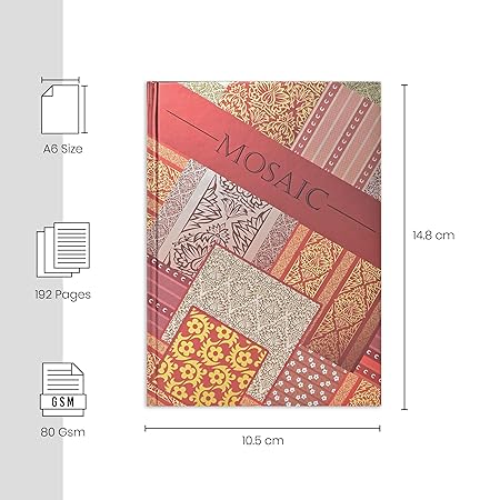 SCH MSN1 A6 METTALIC MOSAIC NOTEBOOK 129