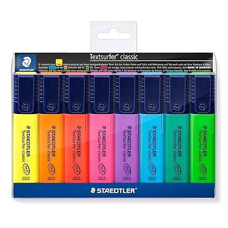 STAEDTLER 364 WP8 CLASSIC HIGHLIGHTER PACK OF 8PCS