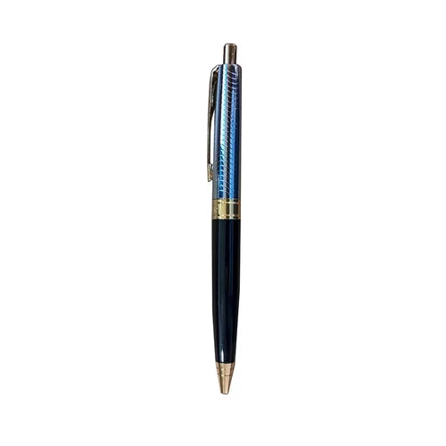 PARKER ASTER CONTEMPORARY BLACK&CHROME GOLD TRIM BALL PEN