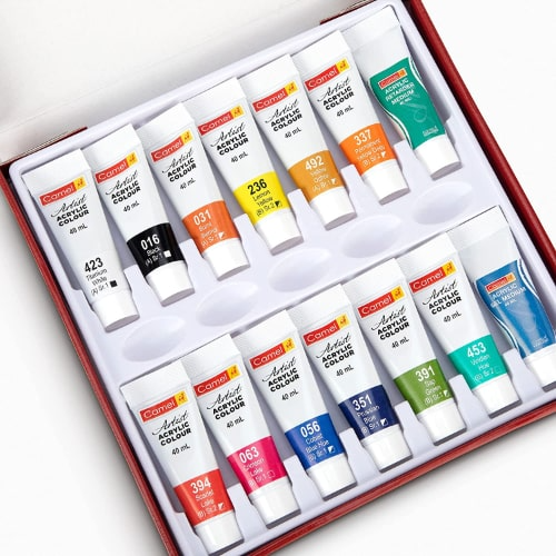 CAMEL ARTIST ACRYLIC COLORS 12 SHADES 40ML