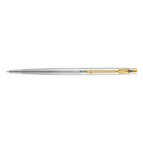 PARKER INSIGNIA SLIM SHINY CHROME GOLD TRIM BALL PEN