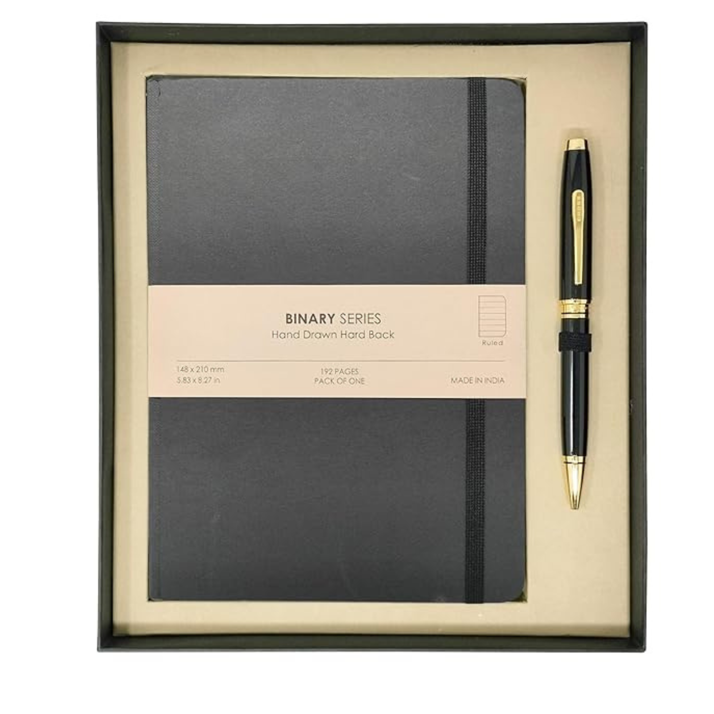 CROSS AT0662-2 CONVENTRY BLACK BALL PEN+NOTE BOOK