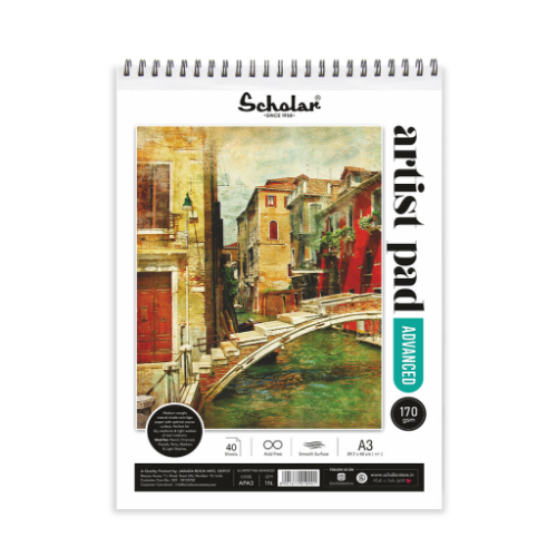 SCHOLAR APA3 A3 ARTIST PAD ADVANCE 170GSM 40SHEET