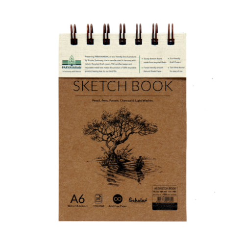 SCHOLAR PSB1 A6 PARYAVRAN SKETCH DRAWING BOOK 50SHEET