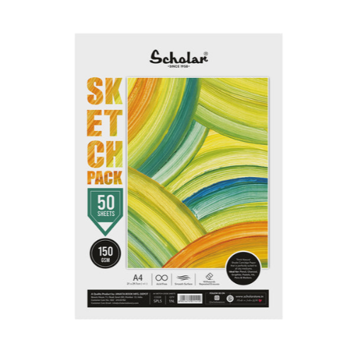 SCHOLAR SPL5 A4 SKETCH LOOSE DRAWING SHEET 150GSM 50SHEET