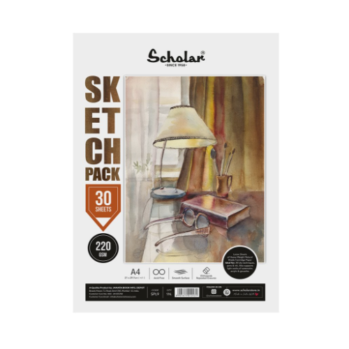 SCHOLAR SPL9 A4 SKETCH DRAWING SHEET 220GSM 30SHEET