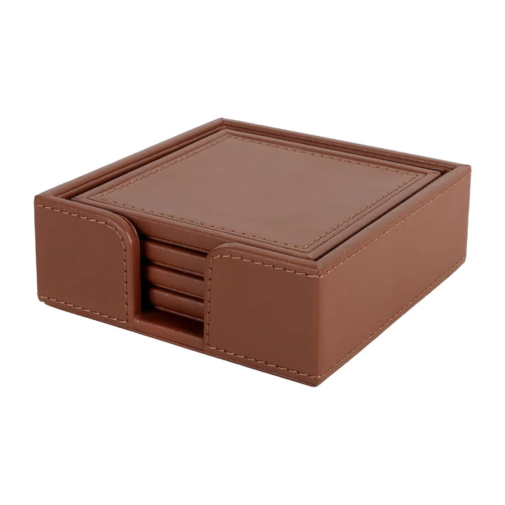 V-CUBE VCDCSS4T COASTER SET TAN