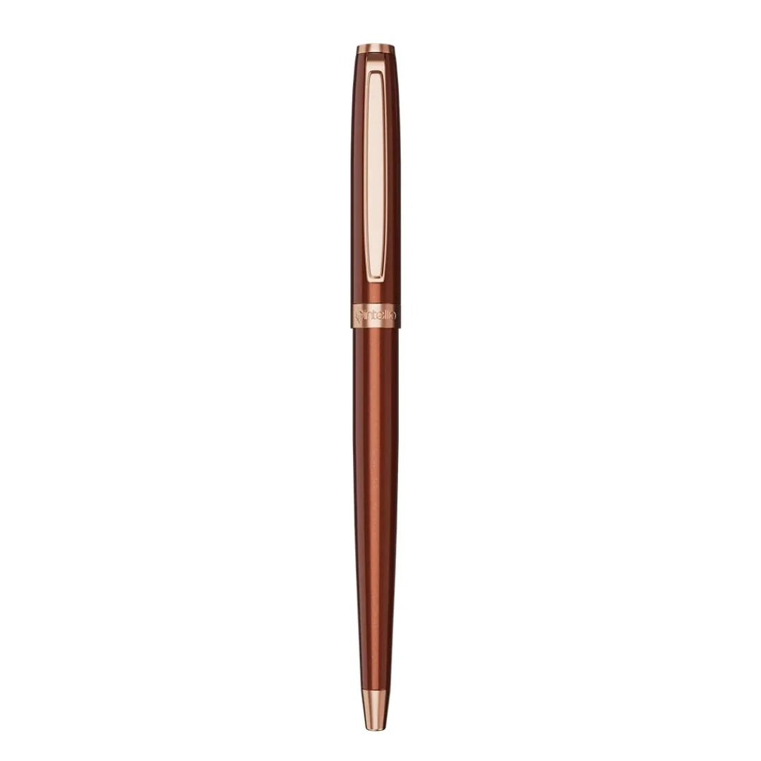 INTELLIO BP14RGP1 INSIGNIA BROWN & ROSE GOLD BALL PEN