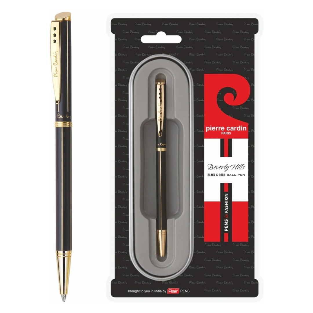 PIERRE CARDIN BEVERLY HILLS BLACK & GOLD BALL PEN