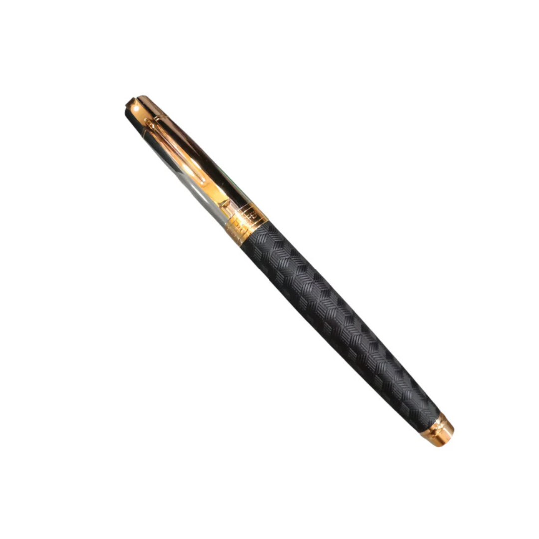 SHEAFFER 9347 ENGRAVED MATT BARREL BLACK FOUNTAIN PEN