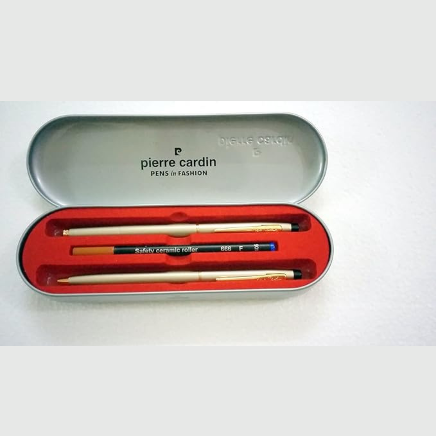 PIERRE CARDIN KRISS SATIN NICKLE ROLLER BALL PEN