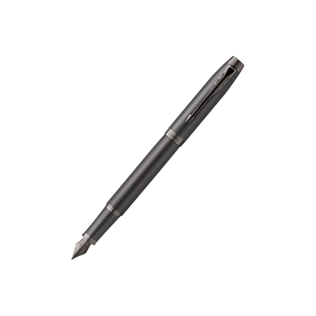 PARKER IM MONOCHROME TITANIUM FOUNTAIN PEN MEDIUM NIB