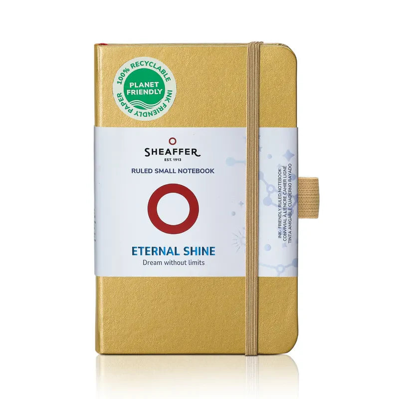 SHEAFFER 36589 ETERNAL SHINE A6 NOTEBOOK METTAL GOLD