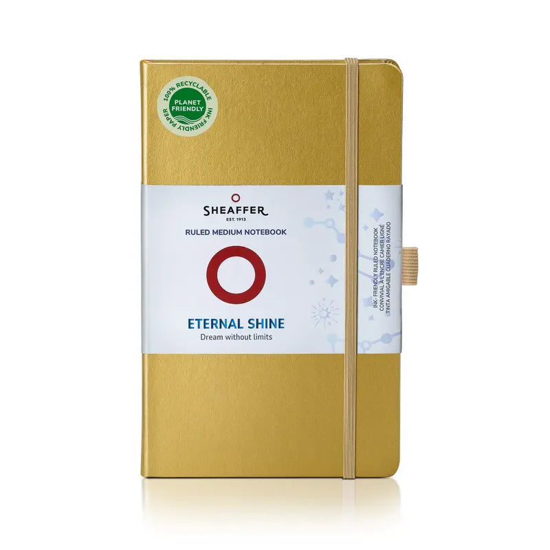 SHEAFFER 36603 ETERNAL SHINE A5 NOTEBOOK MATTE GOLD