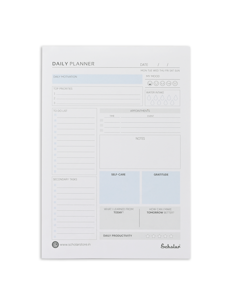 SCHOLAR DPL4 A4 DAILY PLANNER 80 SHEET