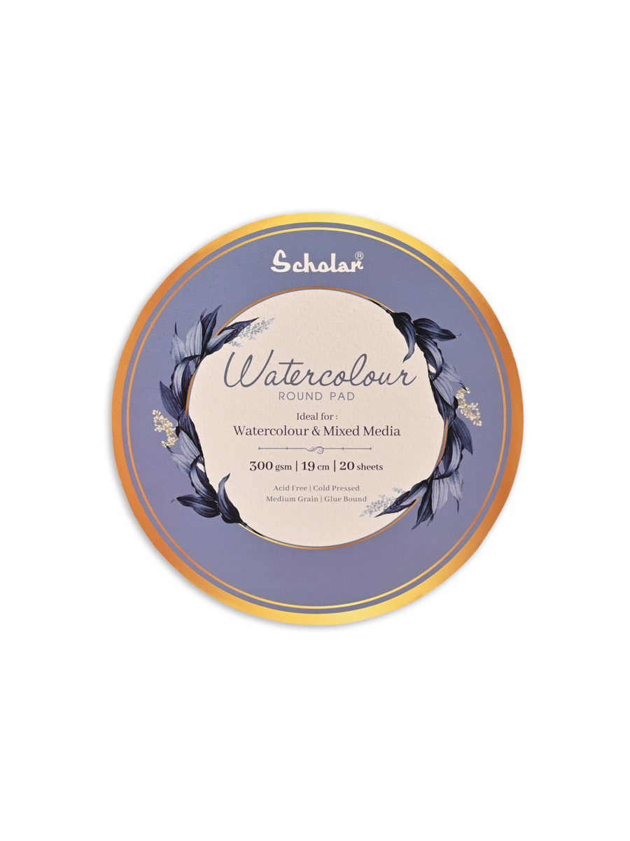 SCHOLAR RWC8 WATERCOLOR MIXED MEDIA PAD ROUND
