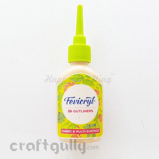 FEVICRYL 3D OUTLINER FABRIC & MULTI-SURFACE PEARL METALLIC GOLD 352