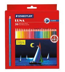 STAEDTLER 137 10 C36 LUNA WATERCOLOR PENCILS PACK OF 36COLORS