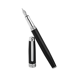 INTELLIO FP13CTP2 MYSTIQUE MATTE BLACK & CHROME FOUNTAIN PEN