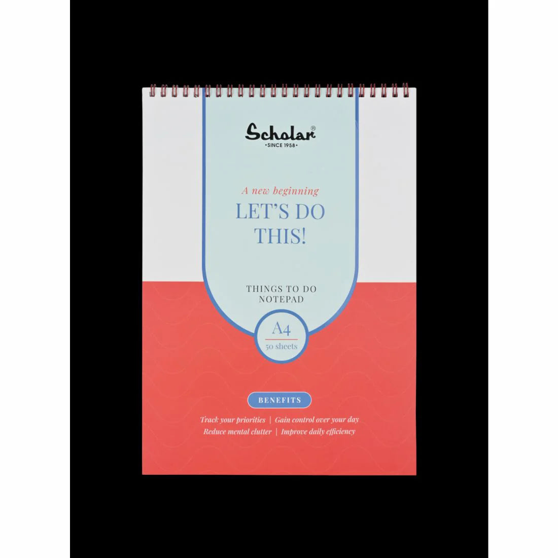 SCHOLAR TTS1 A6 THINGS TO DO SPIRAL PAD 50SHEET
