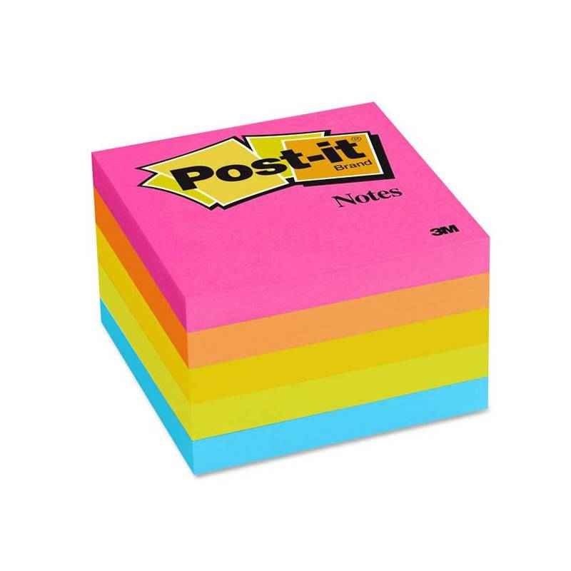 3M POST-IT PADS 3X3 MULTI COL