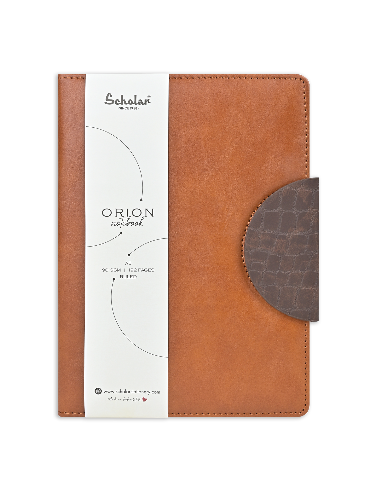 SCHOLAR ORN2 A5 ORION NOTEBOOK - TAN